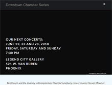 Tablet Screenshot of downtownchamberseries.org